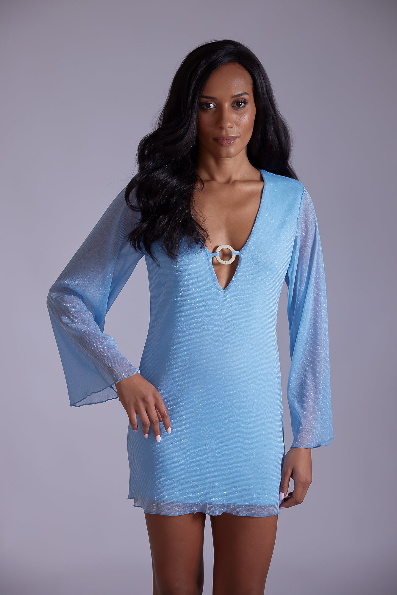 Victoria Beach Dress - Light Blue Sago Swimwear Victoria Beach Dress - Light Blue Sago Swimwear