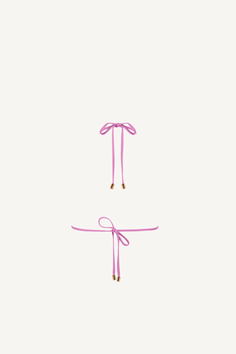 Sustainable swimwear pieces_Sustainable swimwear Belgium_Sustainable bikini Lila_Lila bikini_Lila top_sustainable bikini top_Fashion_Belgium design_Belgium bikini Lila
