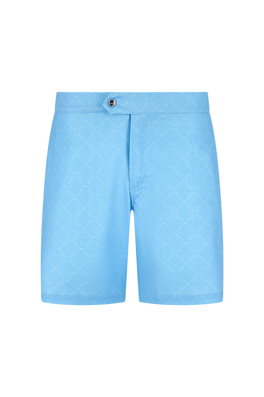 Men Swim Shorts - Leo Light Blue