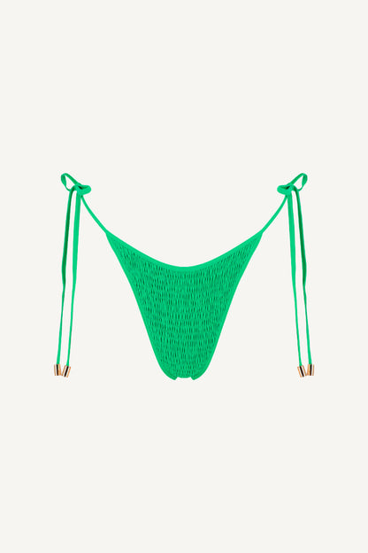 Sustainable swimwear pieces_Green bottom_Green swimwear_Green bikini_Green bikini bottom_Belgium design_Camille Bottom_Camille swimwear_Fashion