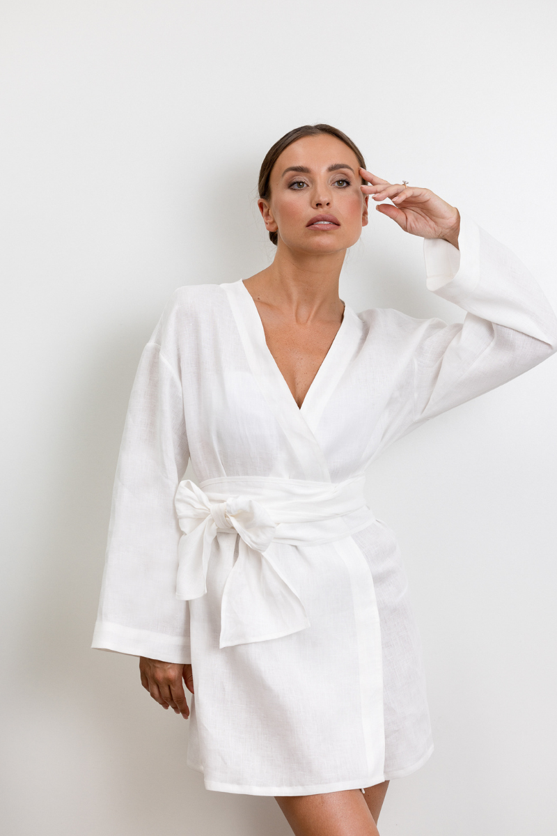 Julia Kimono - Linen Off White