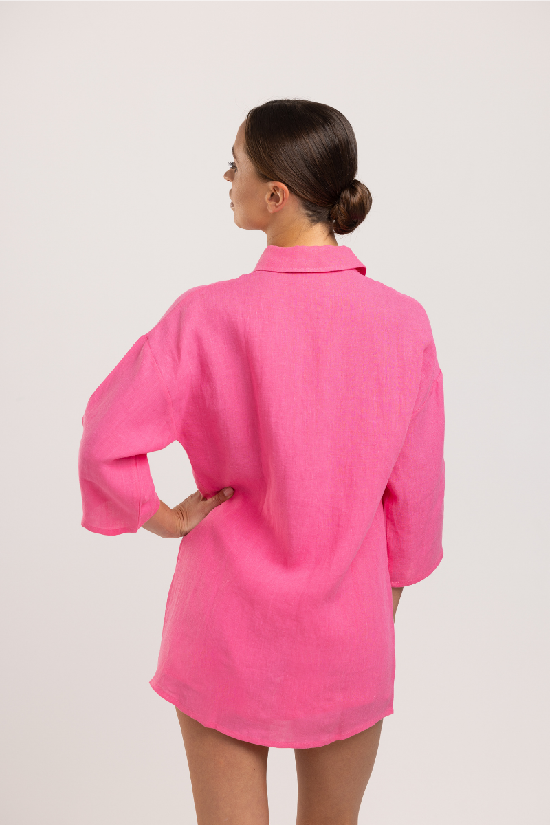 Rita Shirt - Linen Pink