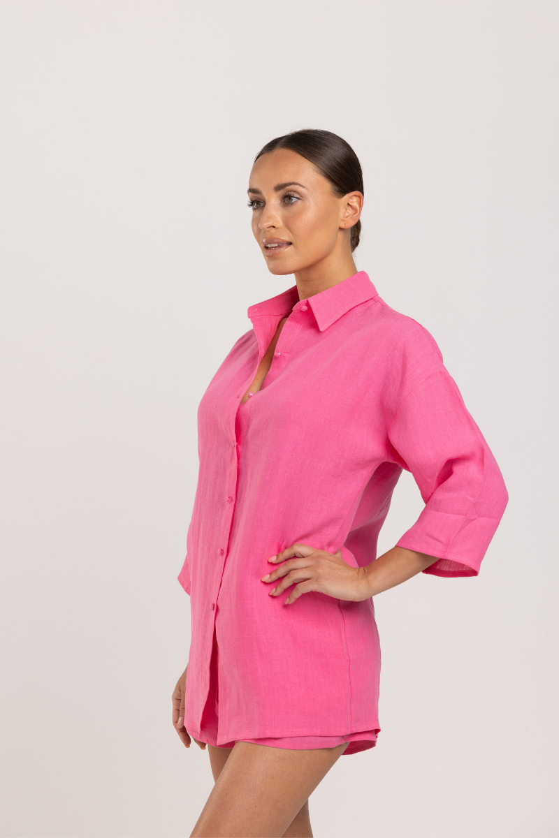 Rita Shirt - Linen Pink