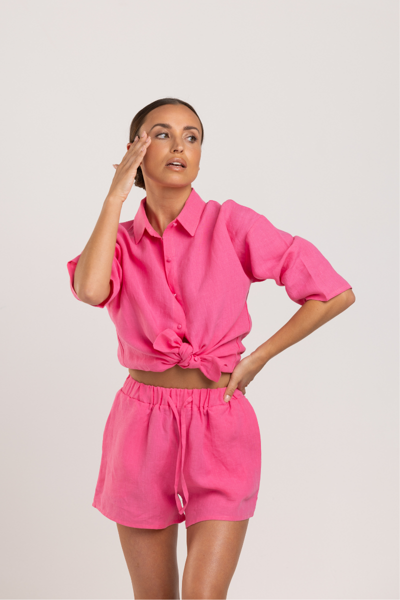 Rita Short - Linen Pink